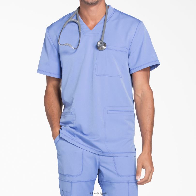 мъже Dickies dynamix горна част с v-образно деколте ceil blue (cbl) облекло R2PH81352