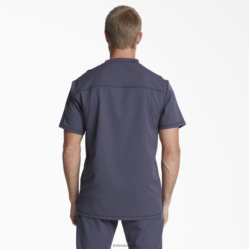 мъже Dickies dynamix горнище с v-образно деколте и джоб с цип калаено сиво (pew) облекло R2PH81253