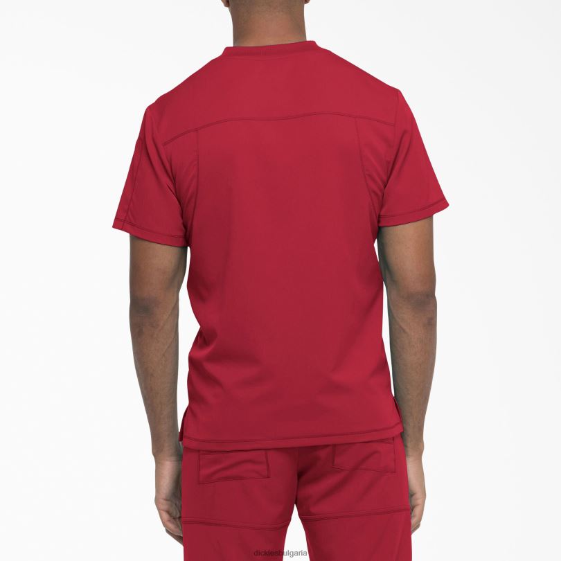 мъже Dickies dynamix горнище с v-образно деколте и джоб с цип червено (rd) облекло R2PH81255