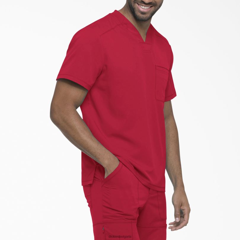 мъже Dickies dynamix горнище с v-образно деколте и джоб с цип червено (rd) облекло R2PH81255