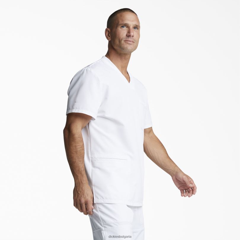 мъже Dickies dynamix горна част с v-образно деколте бяло (wht) облекло R2PH81359