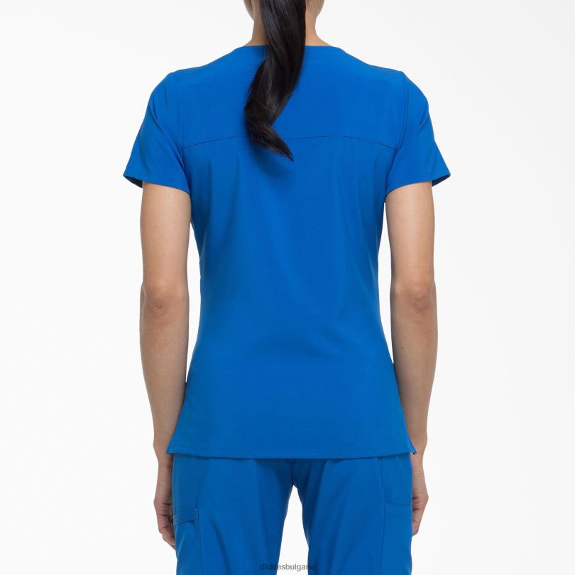Жени Dickies eds Essentials mock wrap скраб топ кралско синьо (rb) облекло R2PH82642