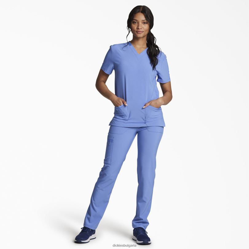 мъже Dickies унисекс eds Essentials скраб горна част с v-образно деколте ceil blue (cbl) облекло R2PH81401