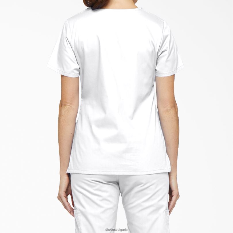 Жени Dickies eds signature mock wrap скраб топ бяло (dwh) облекло R2PH82616