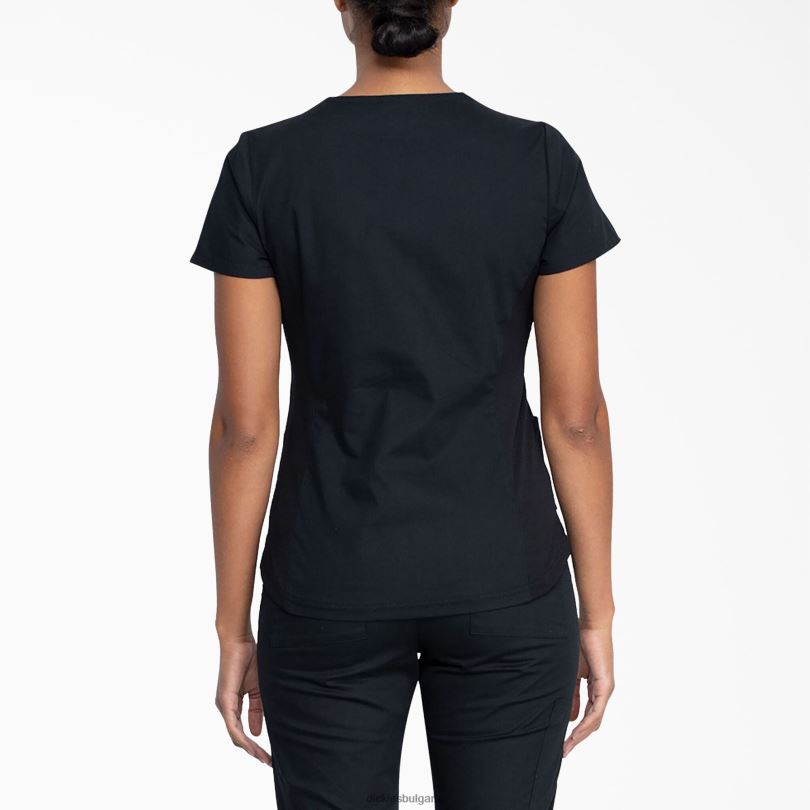 Жени Dickies eds фирмено горнище с v-образно деколте черно (черно) облекло R2PH82592