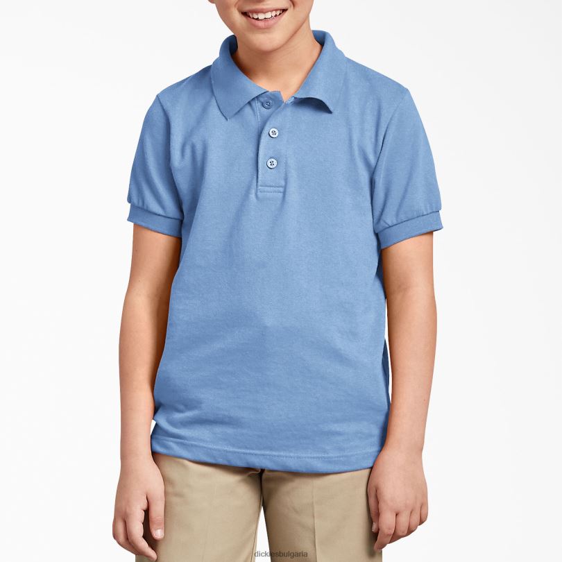 деца Dickies пике поло с къс ръкав светло синьо (lb) облекло R2PH82678