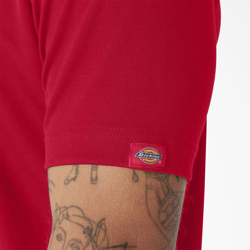 мъже Dickies поло риза с къс ръкав ябълково червено (lr) облекло R2PH8672