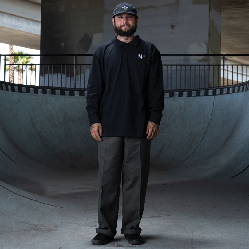 мъже Dickies поло с дълъг ръкав ronnie sandoval черно (kbk) облекло R2PH8879