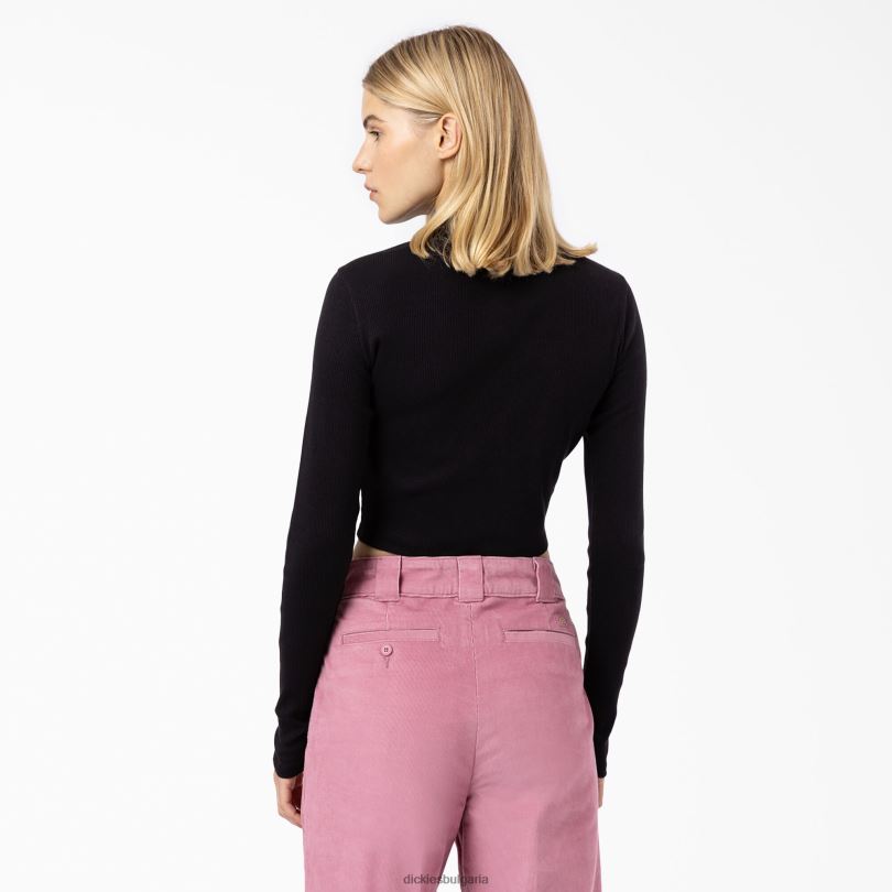 Жени Dickies изрязано поло tallasee с дълъг ръкав черно (kbk) облекло R2PH82200