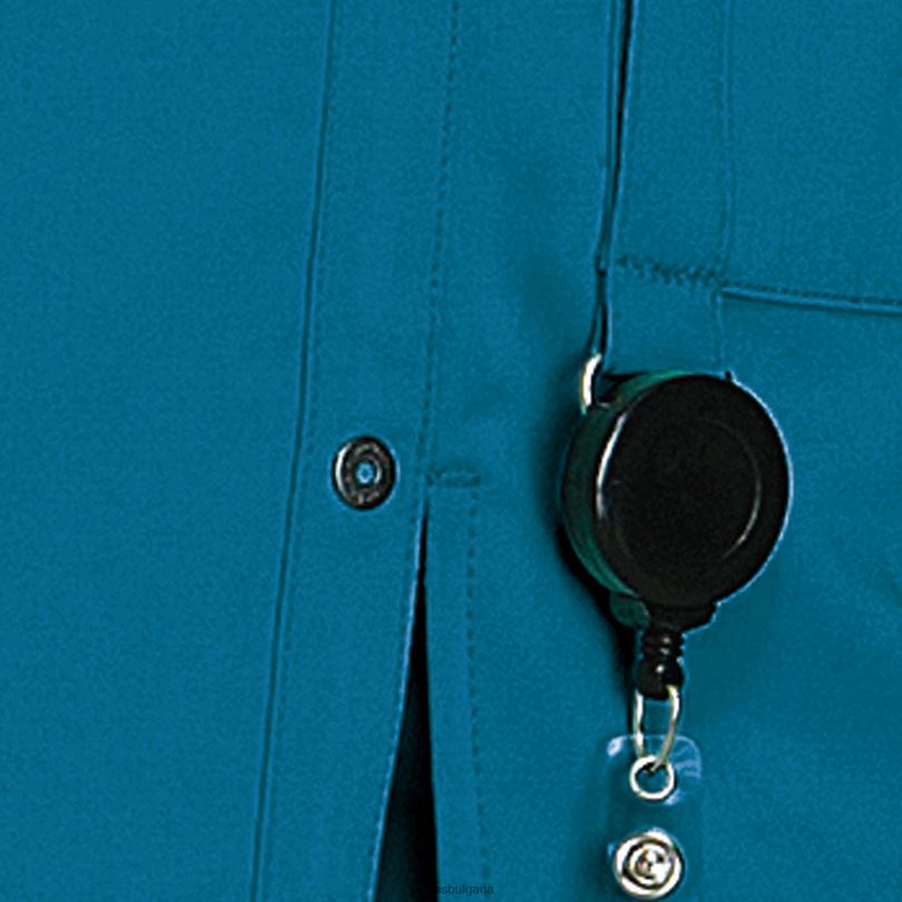 Жени Dickies екстремно еластично горнище с v-образно деколте карибско синьо (crb) облекло R2PH82463