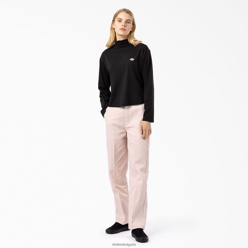 Жени Dickies тениска с дълъг ръкав и висока яка Mapleton черно (kbk) облекло R2PH81985