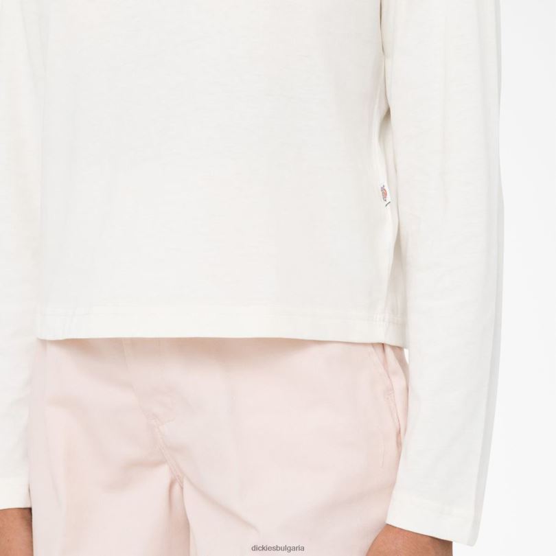 Жени Dickies тениска с дълъг ръкав и висока яка Mapleton бяло (wh) облекло R2PH81987