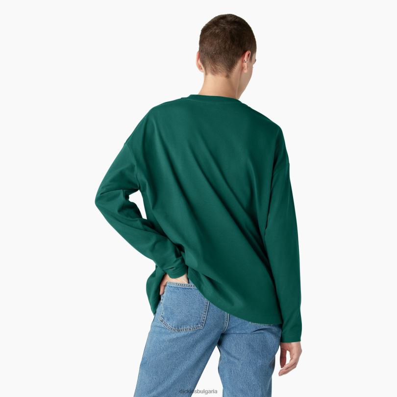 Жени Dickies тениска с дълъг ръкав Summerdale авантюрин (av2) облекло R2PH81988