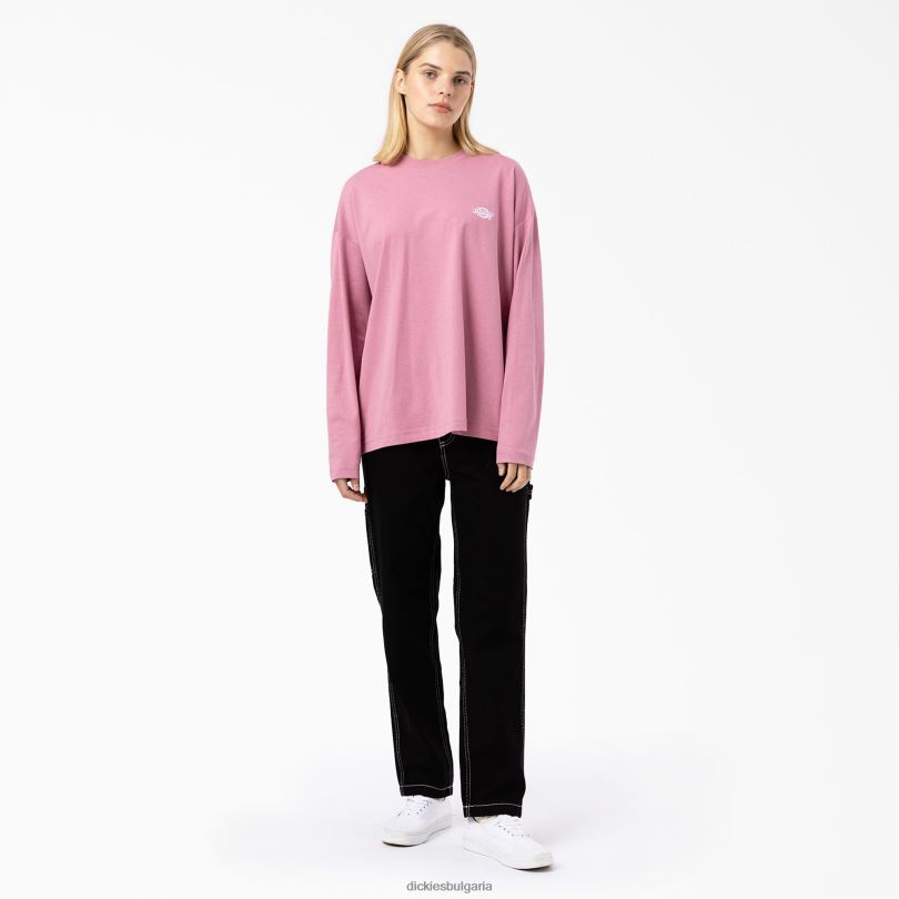 Жени Dickies тениска с дълъг ръкав Summerdale напръстник (f2g) облекло R2PH81989