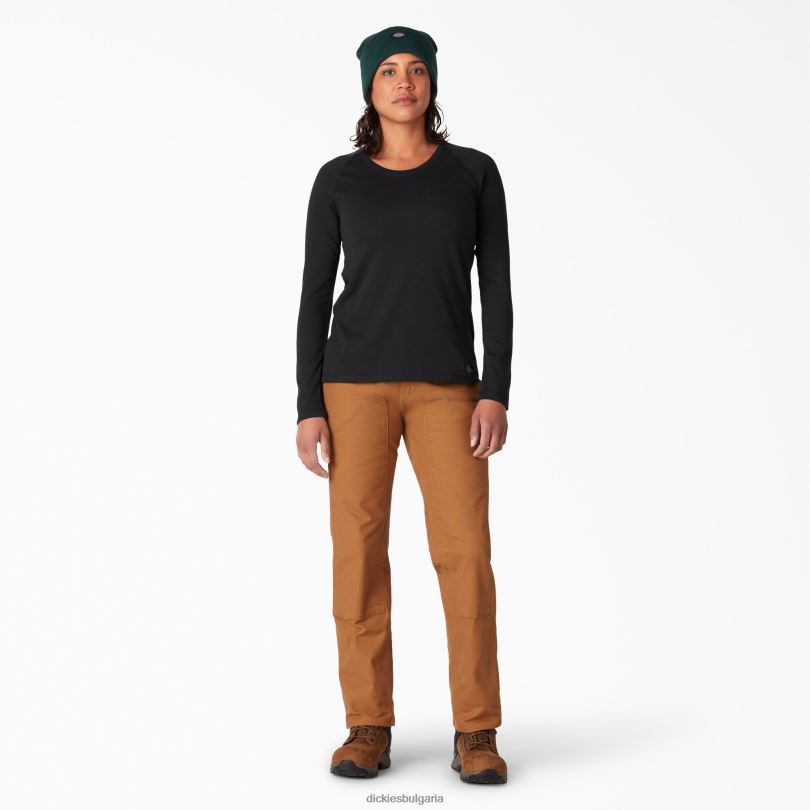 Жени Dickies охлаждаща тениска с дълъг ръкав черно (kbk) облекло R2PH81636