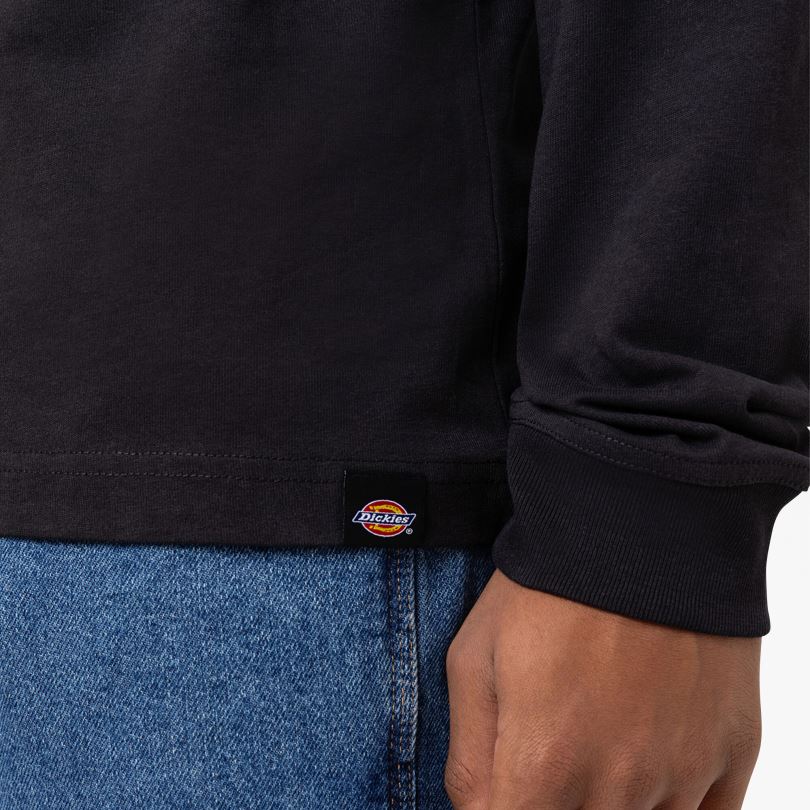 мъже Dickies тениска marbury с дълъг ръкав черно (kbk) облекло R2PH8919