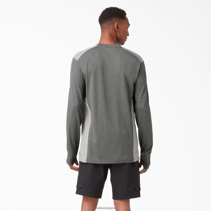 мъже Dickies тениска с дълъг ръкав temp-iq 365 тъмносив пирен (ghf) облекло R2PH8702