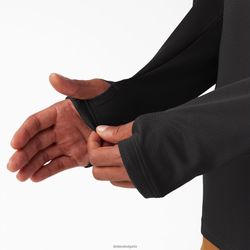 мъже Dickies тениска с дълъг ръкав temp-iq 365 черно (kbk) облекло R2PH8703