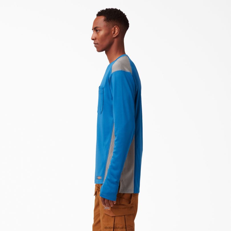 мъже Dickies тениска с дълъг ръкав temp-iq 365 vallarta blue (v2b) облекло R2PH8706