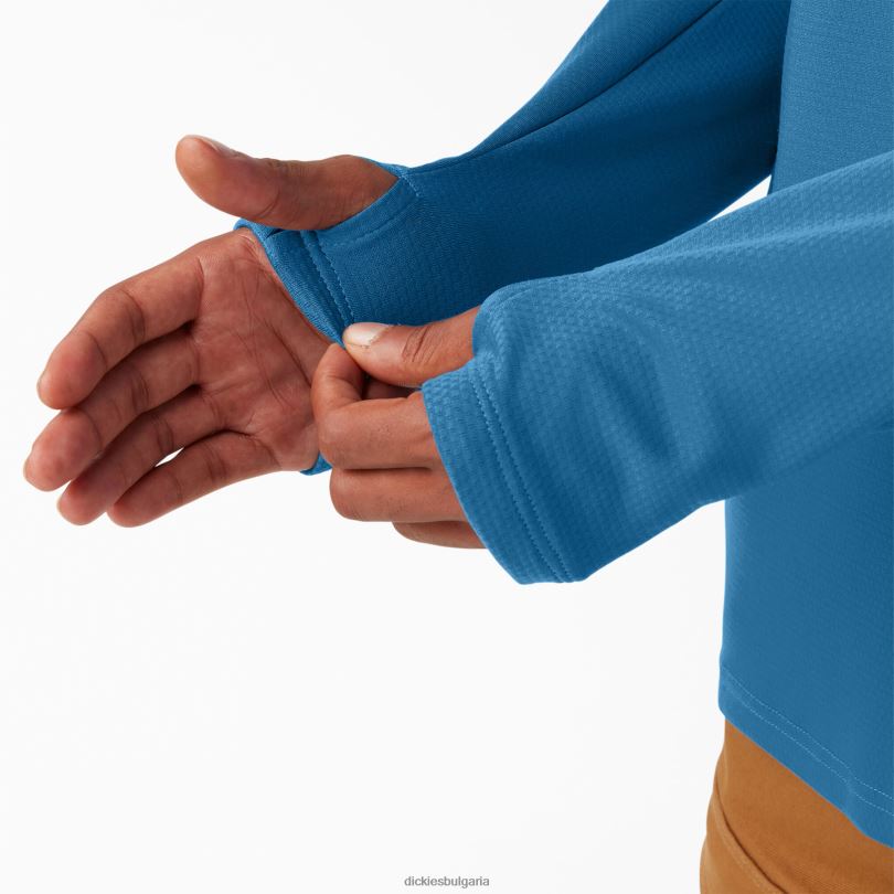 мъже Dickies тениска с дълъг ръкав temp-iq 365 vallarta blue (v2b) облекло R2PH8706