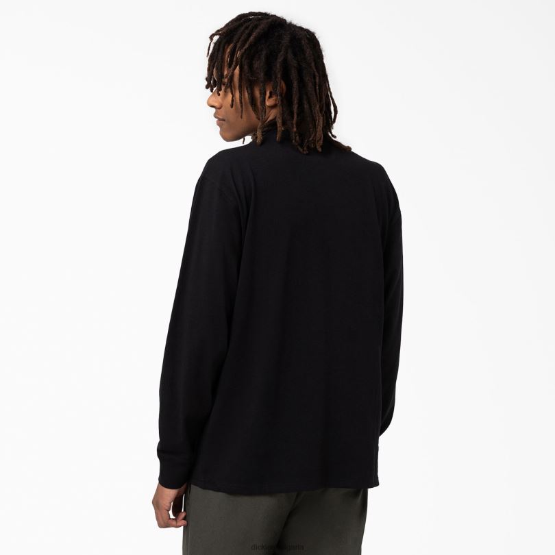 мъже Dickies тениска с дълги ръкави union springs черно (kbk) облекло R2PH8835