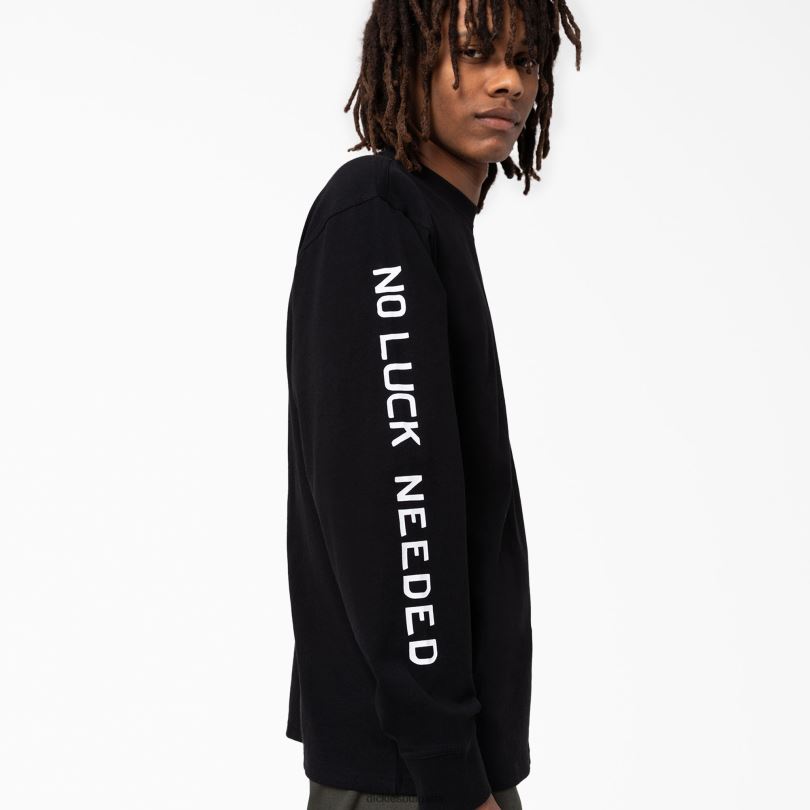 мъже Dickies тениска с дълги ръкави union springs черно (kbk) облекло R2PH8835