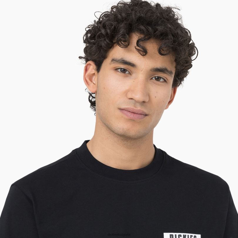 мъже Dickies тениска с къс ръкав Baker City черно (kbk) облекло R2PH8883