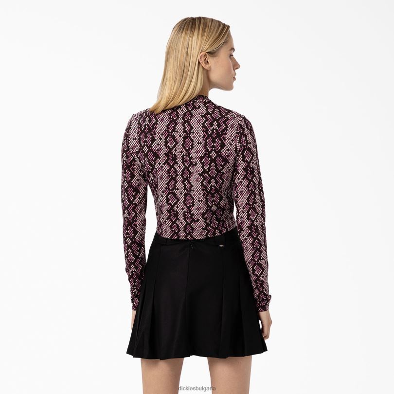 Жени Dickies изрязана тениска с дълъг ръкав Camden светло розово (bpi) облекло R2PH82158