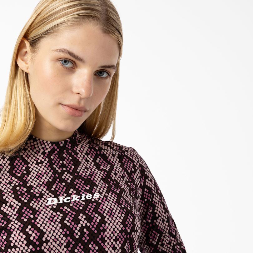 Жени Dickies изрязана тениска с дълъг ръкав Camden светло розово (bpi) облекло R2PH82158