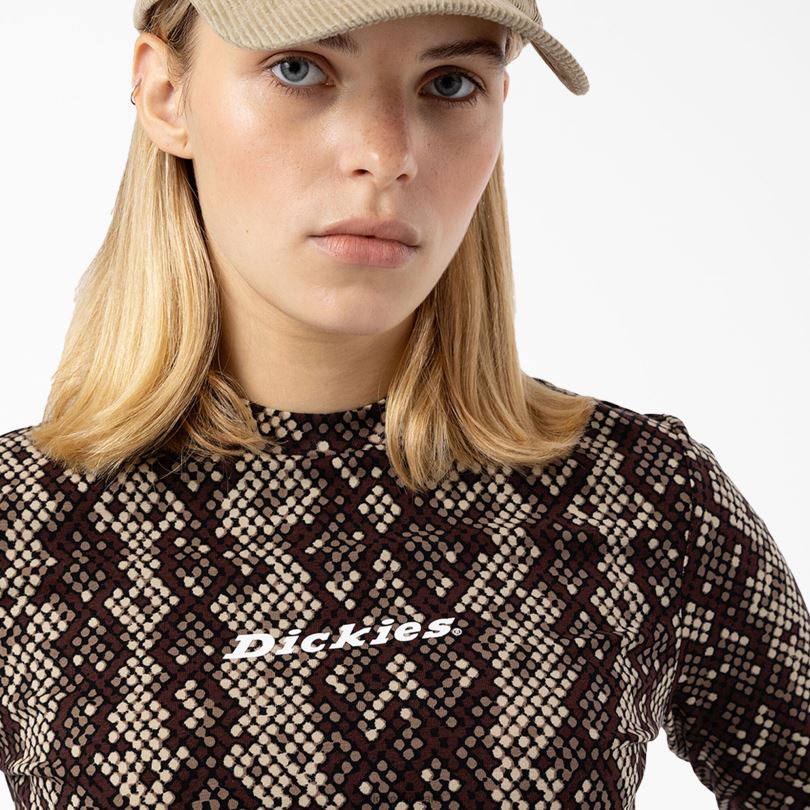 Жени Dickies изрязана тениска с дълъг ръкав Camden черно (kbk) облекло R2PH82159