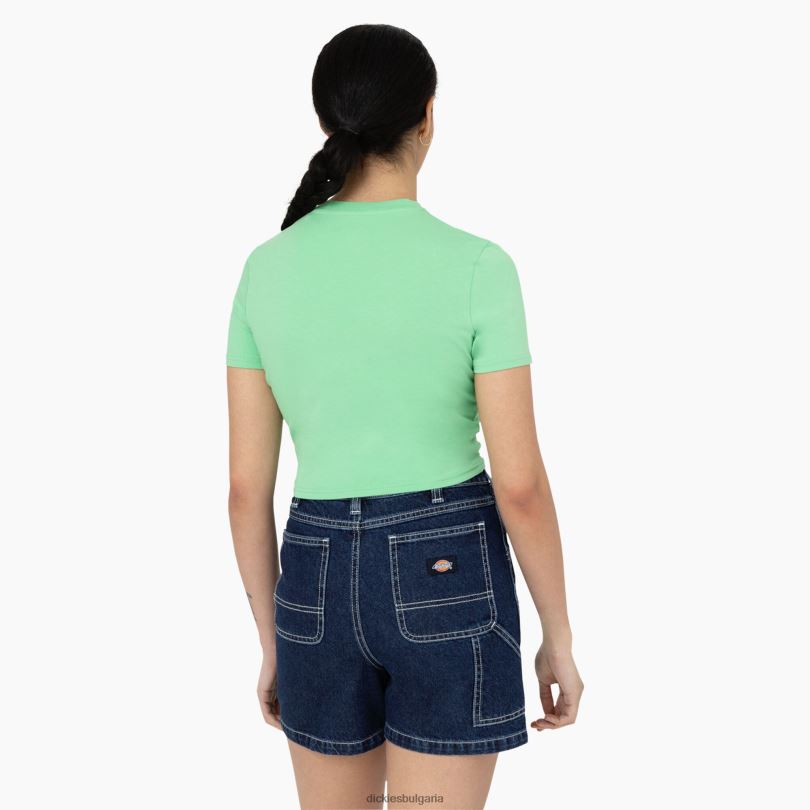 Жени Dickies изрязана тениска с лого на Maple Valley ябълка мента (ar2) облекло R2PH82094