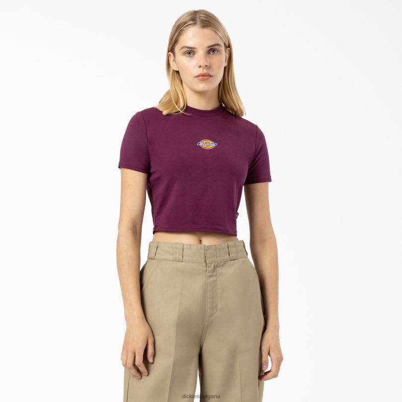Жени Dickies изрязана тениска с лого на Maple Valley вино от грозде (gw9) облекло R2PH82095