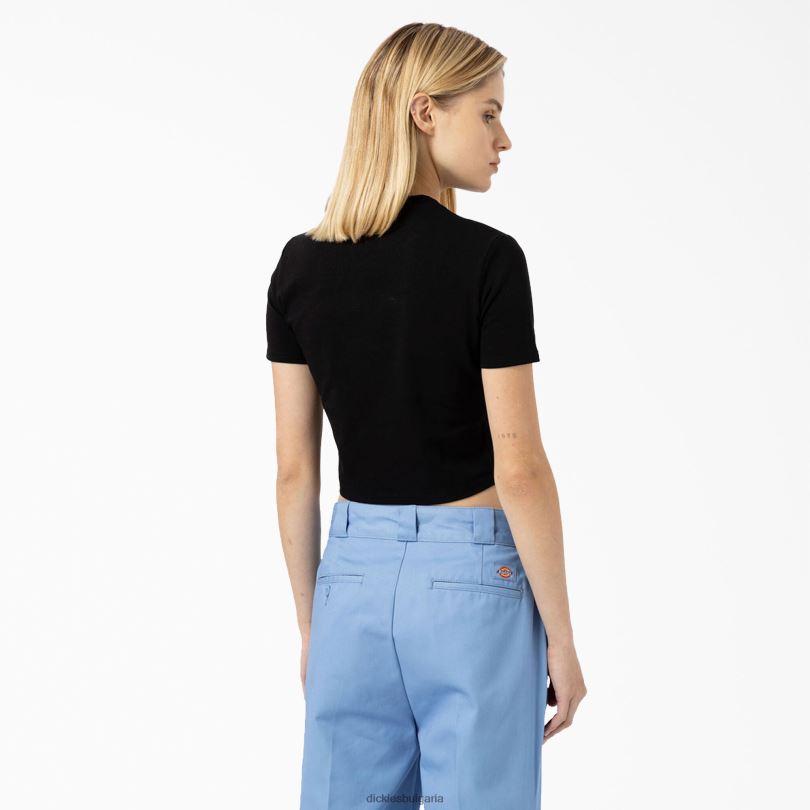 Жени Dickies изрязана тениска с лого на Maple Valley черно (kbk) облекло R2PH82097