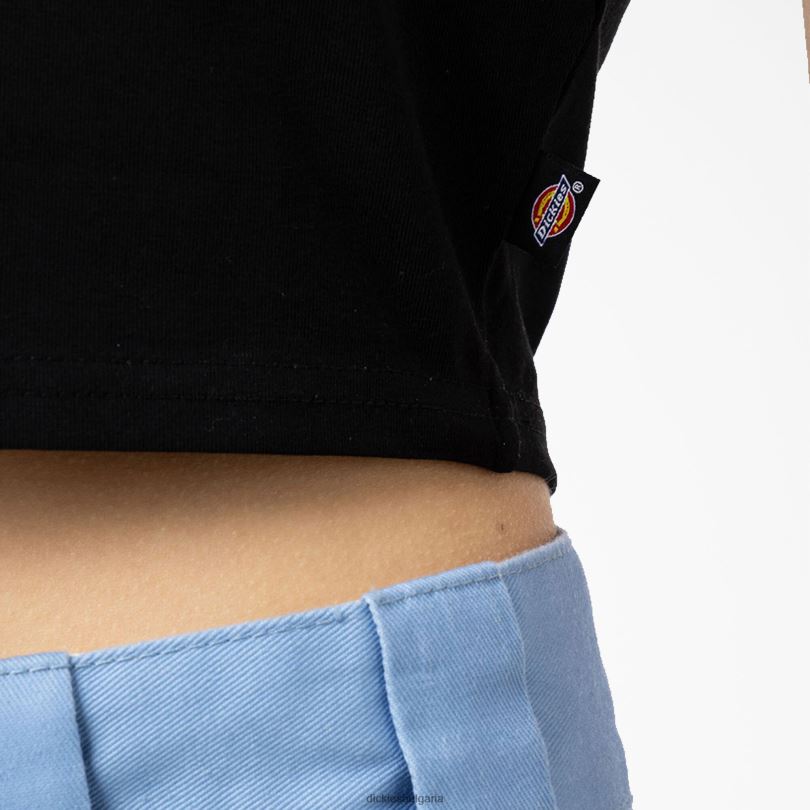 Жени Dickies изрязана тениска с лого на Maple Valley черно (kbk) облекло R2PH82097