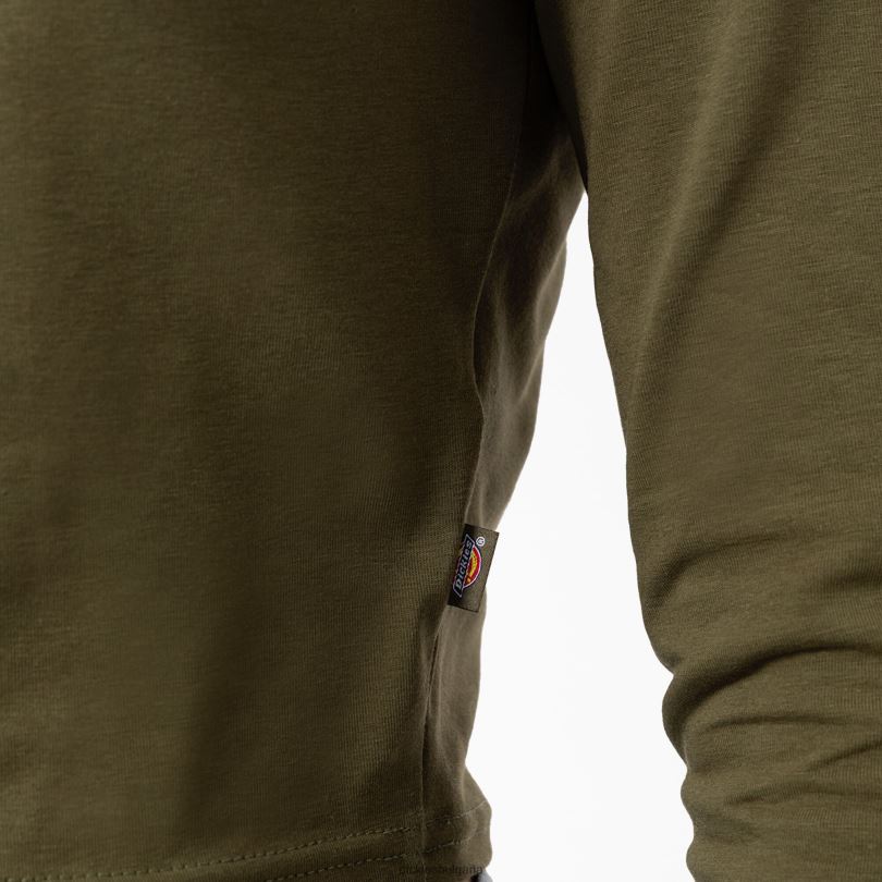 Жени Dickies изрязана тениска с дълъг ръкав и лого на Maple Valley военно зелено (ml) облекло R2PH82053