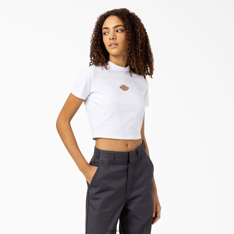 Жени Dickies изрязана тениска с лого на Maple Valley бяло (wh) облекло R2PH82100