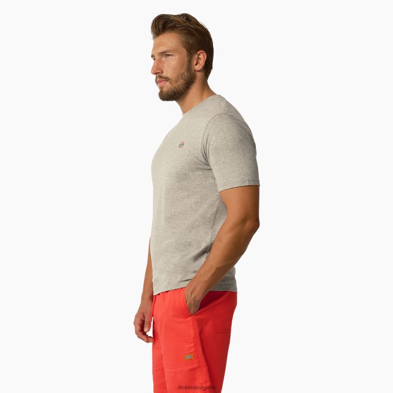 мъже Dickies тениска с къс ръкав Mapleton хедър сиво (hg) облекло R2PH8819