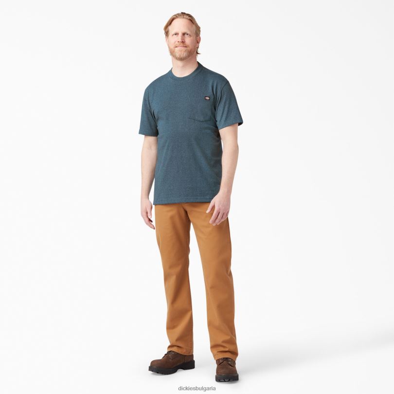 мъже Dickies тежка тениска с къс ръкав балтийско синьо (пъпка) облекло R2PH8525