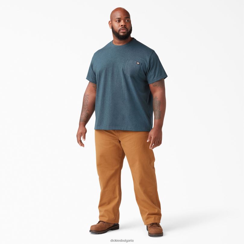 мъже Dickies тежка тениска с къс ръкав балтийско синьо (пъпка) облекло R2PH8525