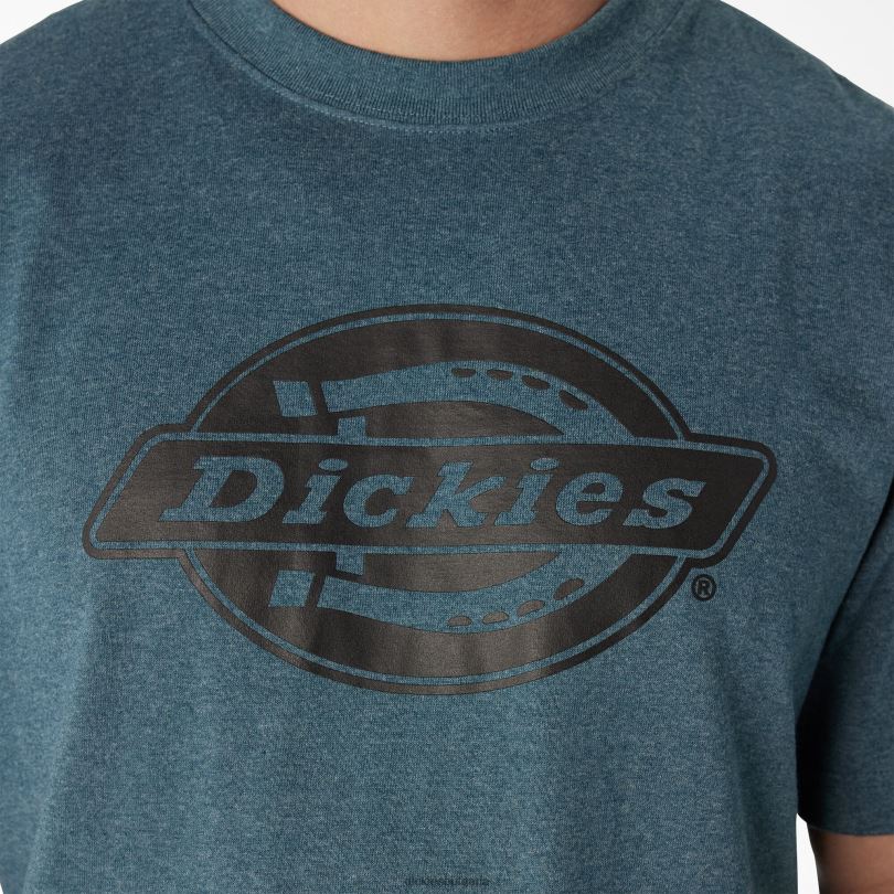 мъже Dickies тениска с тежко лого с къс ръкав балтийско синьо (пъпка) облекло R2PH8737