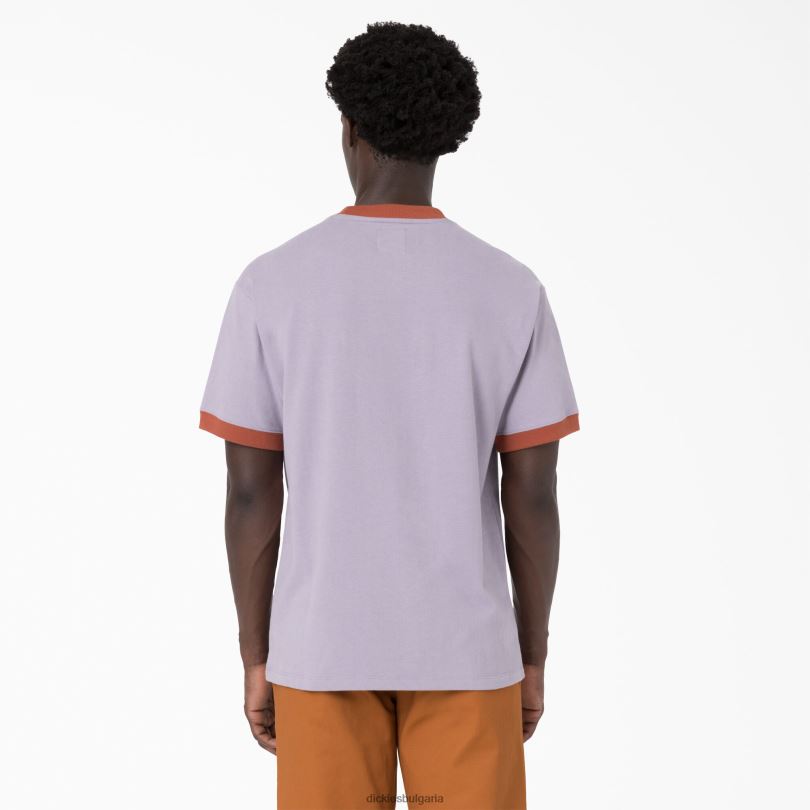 мъже Dickies бродирана тениска с мозъчна смърт лилаво (пр) облекло R2PH8759