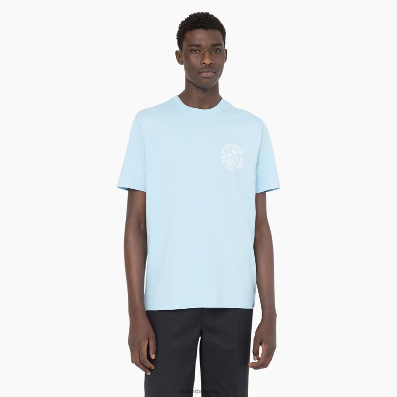 мъже Dickies тениска с къс ръкав bayside gardens небесно синьо (su9) облекло R2PH8585