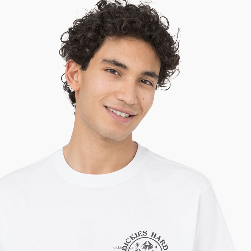 мъже Dickies тениска с къс ръкав bayside gardens бяло (wh) облекло R2PH8586