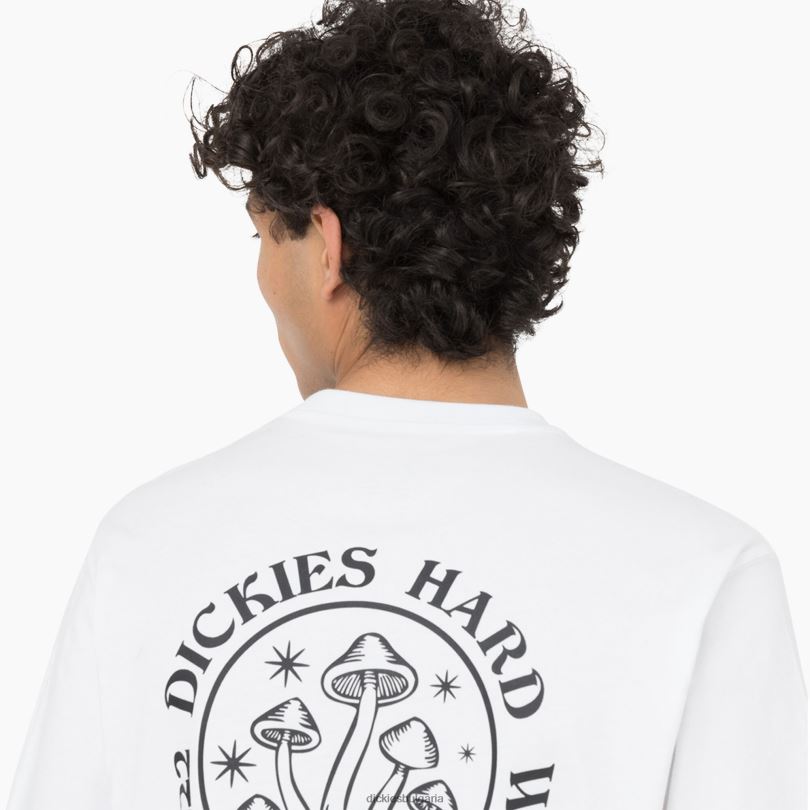 мъже Dickies тениска с къс ръкав bayside gardens бяло (wh) облекло R2PH8586