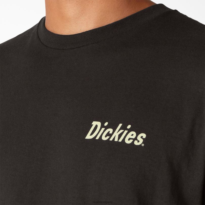 мъже Dickies скейтборд сплит тениска с графики черно (bk) облекло R2PH8851