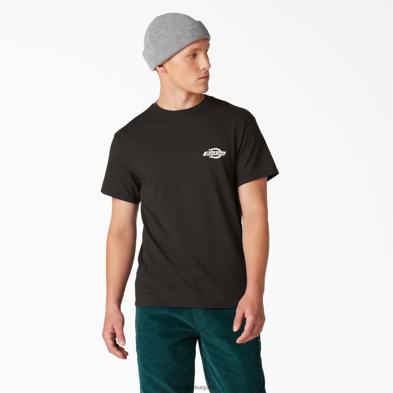 мъже Dickies наследствена графична тениска черно (bk) облекло R2PH8903