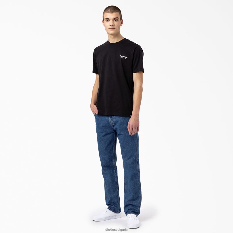 мъже Dickies графична тениска camden box черно (bk) облекло R2PH8886