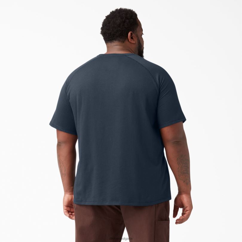 мъже Dickies охлаждаща тениска с къс ръкав тъмно синьо (dn) облекло R2PH8543