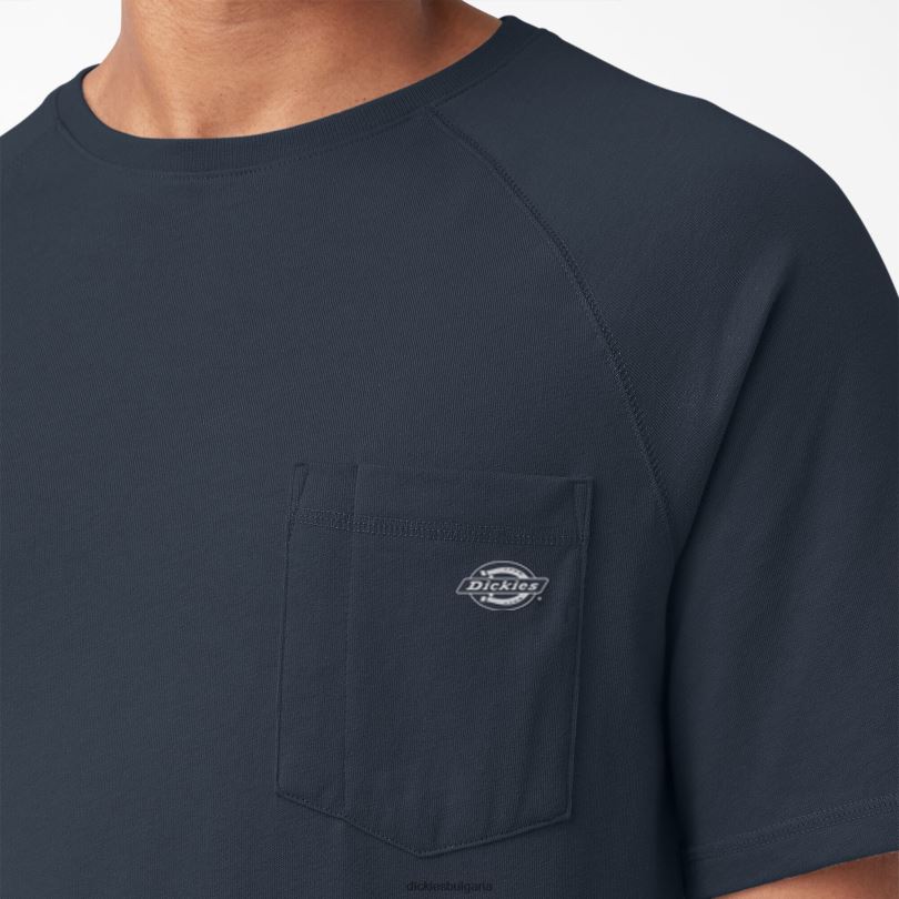 мъже Dickies охлаждаща тениска с къс ръкав тъмно синьо (dn) облекло R2PH8543