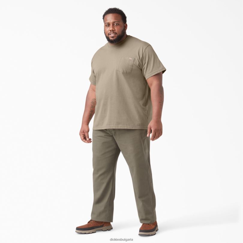 мъже Dickies тежка тениска с къс ръкав пустинен пясък (ds) облекло R2PH8514
